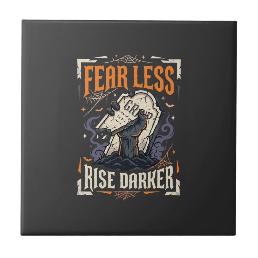 Halloween Furchtloser Monsteranstieg Fliese (Vorderseite)