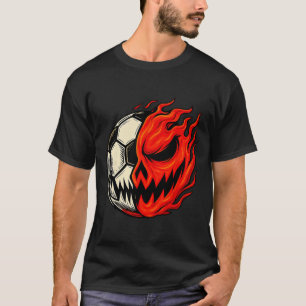 Halloween Fußball Byll Kürbis Schädel Fußballspiel T-Shirt