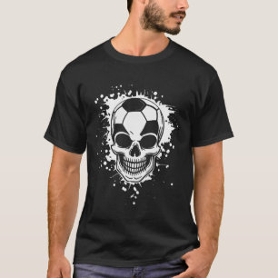 Halloween-Fußball-Byll-Kürbis-Totenkopf-Fußballspi T-Shirt