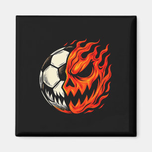 Halloween Fußball Ll Kürbis Flamme Gruseliges Gesi Magnet