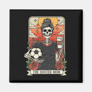Halloween-Fußball-Mama-lustige Tarotkarte Skelett- Magnet
