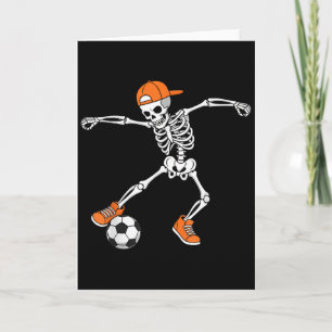 Halloween-Fußball-Skelett-Fußball-Streich-oder-Beh Karte