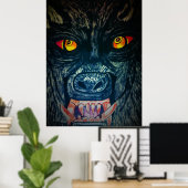 HALLOWEEN FÜTTERUNG WERWOLF POSTER (Heimbüro)
