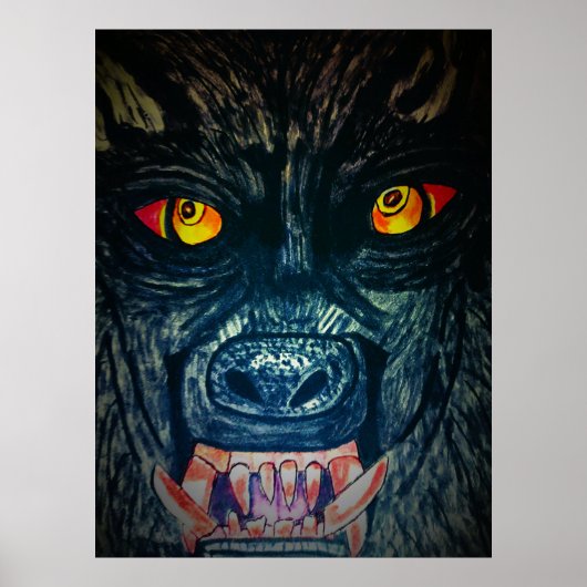HALLOWEEN FÜTTERUNG WERWOLF POSTER (Vorne)