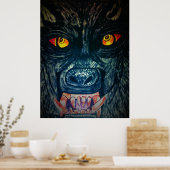 HALLOWEEN FÜTTERUNG WERWOLF POSTER (Küche)