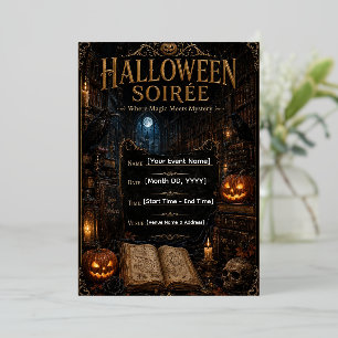 Halloween-Gala-Einladungsvorlage   Editierbar Goth Folieneinladung