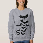 Halloween Galaxy Bats and Stars Sweatshirt (Vorderseite)
