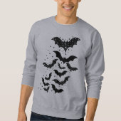 Halloween Galaxy Bats and Stars Sweatshirt (Vorderseite)
