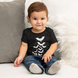 Halloween Galaxy White Bats and Stars Kleinkind T-shirt