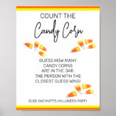 Halloween Game Count the Candy Corn Party Poster (Vorne)