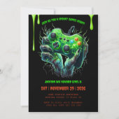 Halloween Gamer Geburtstagsparty Einladung (Vorderseite)