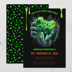 Halloween Gamer Geburtstagsparty Einladung