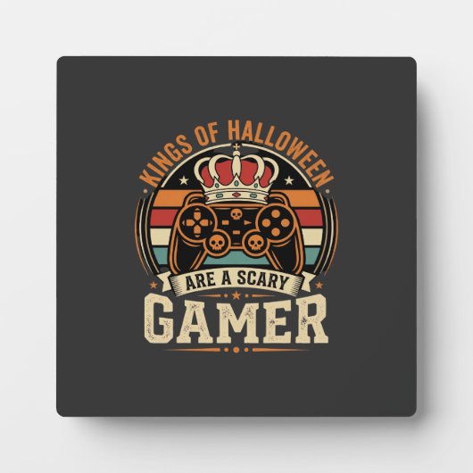 Halloween Gamer King Retro-Controller-Design Fotoplatte (Vorderseite)