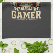 Halloween Gamer King Retro-Controller-Design Geschirrtuch (Gefaltet)