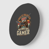 Halloween Gamer King Retro-Controller-Design Große Wanduhr (Winkel)
