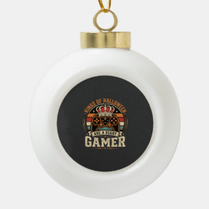 Halloween Gamer King Retro-Controller-Design Keramik Kugel-Ornament