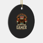 Halloween Gamer King Retro-Controller-Design Keramik Ornament (Rechts)