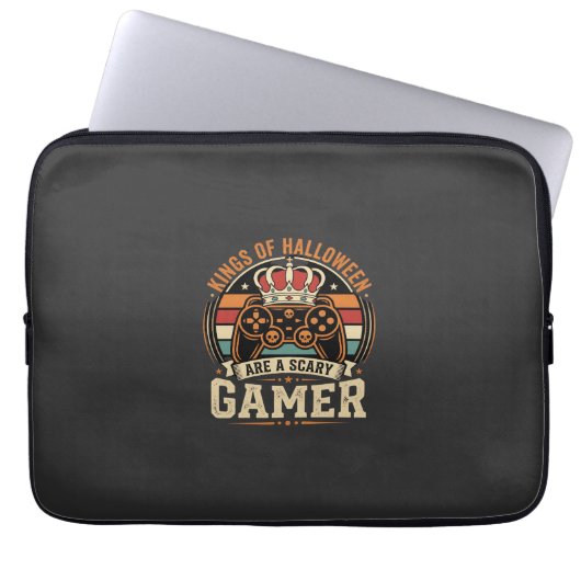 Halloween Gamer King Retro-Controller-Design Laptopschutzhülle (Vorderseite)