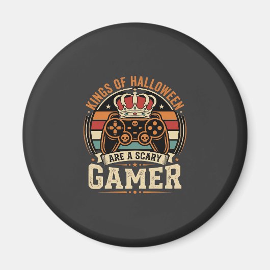 Halloween Gamer King Retro-Controller-Design Magnet (Vorne)