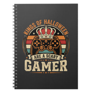 Halloween Gamer King Retro-Controller-Design Notizblock