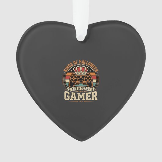 Halloween Gamer King Retro-Controller-Design Ornament (Vorderseite)