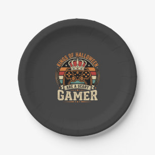 Halloween Gamer King Retro-Controller-Design Pappteller