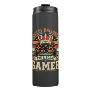 Halloween Gamer King Retro-Controller-Design Thermosbecher