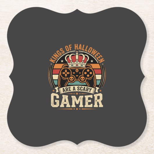 Halloween Gamer King Retro-Controller-Design Untersetzer (Vorderseite)