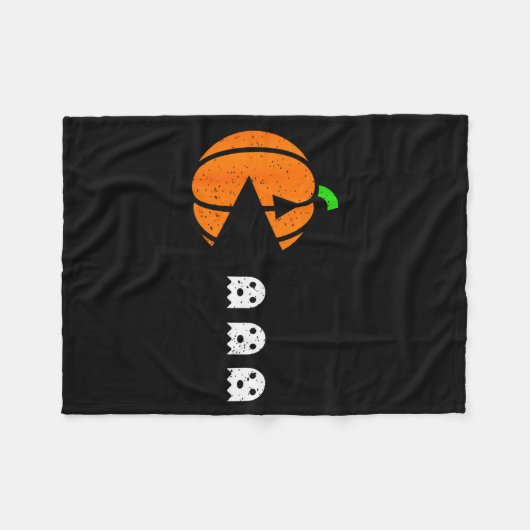 Halloween-Gamer-Kürbis essendes Gespensterkostüm M Fleecedecke (Vorderseite (Horizontal))
