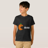 Halloween-Gamer-Kürbis essendes Gespensterkostüm M T-Shirt (Vorne ganz)