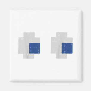 Halloween Gamer Pixel Eyes Gaming Kostüme Männer B Magnet