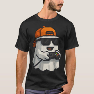 Halloween Gamer Pixel Video Gaming Boys T-Shirt