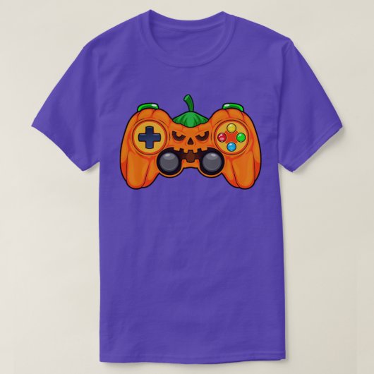 Halloween Gamer Pumpkin Controller Video Gamer Kid T-Shirt (Design vorne)