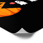 Halloween Gamer Pumpkin Eating Ghost Costume Men B Poster (Ecke)
