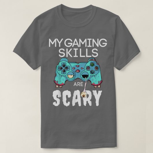 Halloween Gamer Skeleton Zombie Ghost Controller B T-Shirt (Design vorne)