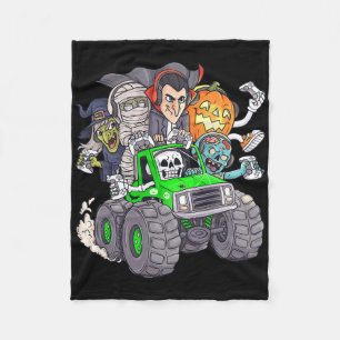 Halloween Gamer Skeleton Zombie Monster Truck Boys Fleecedecke