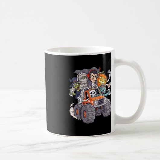 Halloween Gamer Skeleton Zombie Monster Truck Boys Kaffeetasse (Rechts)