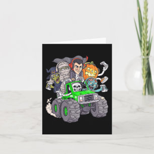 Halloween Gamer Skeleton Zombie Monster Truck Boys Karte