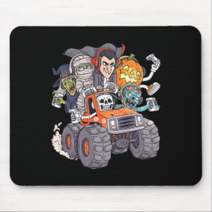 Halloween Gamer Skeleton Zombie Monster Truck Boys Mousepad