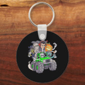 Halloween Gamer Skeleton Zombie Monster Truck Boys Schlüsselanhänger (Vorderseite)