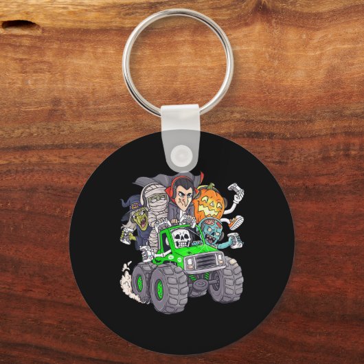 Halloween Gamer Skeleton Zombie Monster Truck Boys Schlüsselanhänger (Vorderseite)