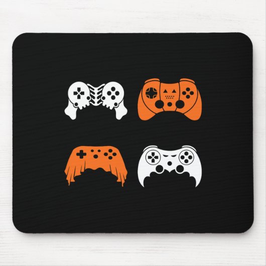 Halloween Gaming Controller Gamer Videospielkontor Mousepad (Vorne)