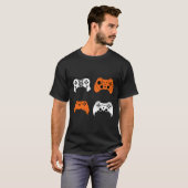 Halloween Gaming Controller Gamer Videospielkontor T-Shirt (Vorne ganz)