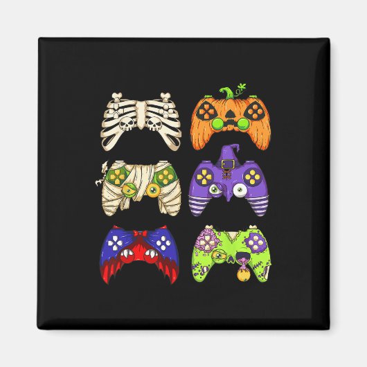 Halloween Gaming Controller Men Boys Kids Gamer Ha Magnet (Vorne)