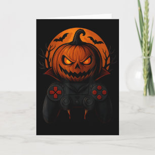 Halloween Gaming Controller Soky Kürbis Gamer Boy Karte