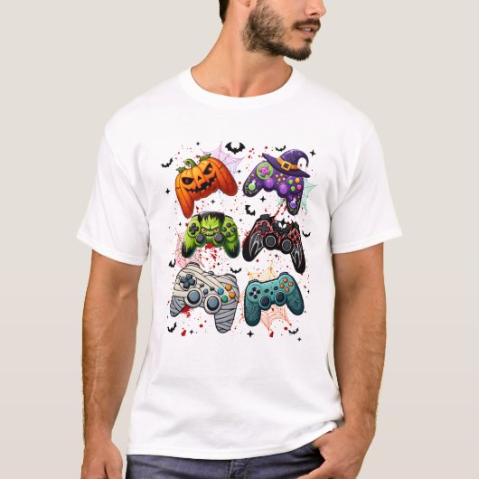 Halloween Gaming-Controller T-Shirt (Vorderseite)