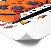 Halloween Gaming Pumpkin Controller Spooky Video G Poster (Ecke)
