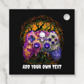 Halloween Gaming, Spooker Controller, Lila Orange Geschenkanhänger (Rückseite)