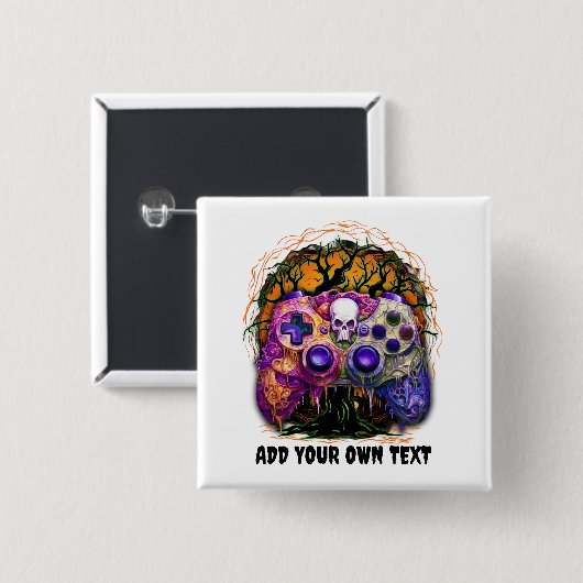 Halloween Gaming, Spooker Controller, Orange Lila Button (Vorne & Hinten)