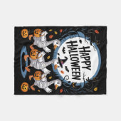 Halloween Gans Happy Haloween Gans Fleecedecke (Vorderseite (Horizontal))
